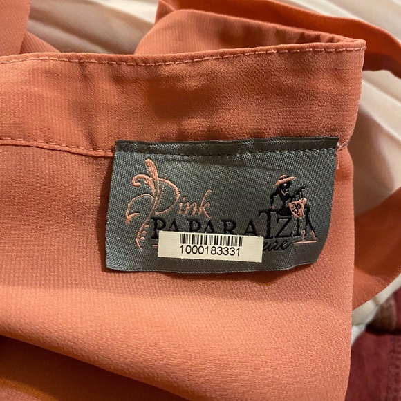 Pink Paparatzi Couture Peach Cold Shoulder Blouse - Picture 3 of 5